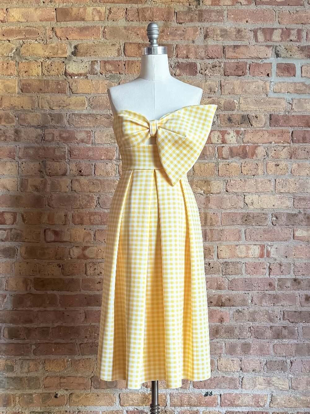 BNWT Asos Gingham Bow Scuba Midi Dress